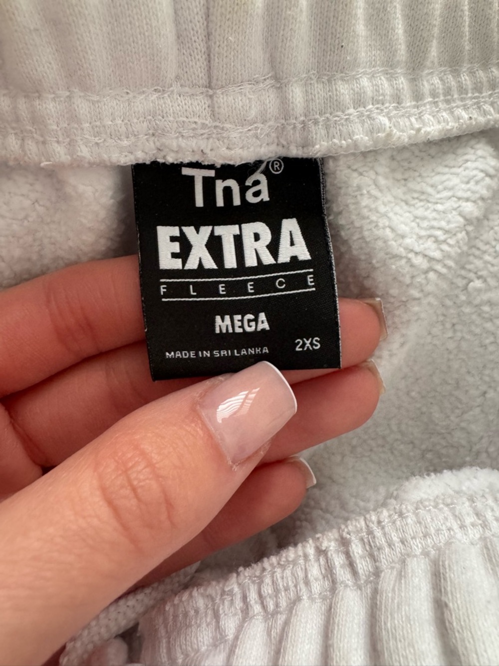 TNA White Embroidered Fleece Top